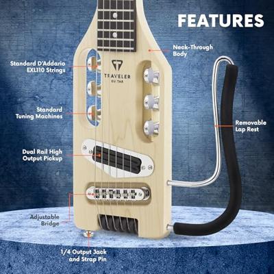 Traveler Guitar Ultra-Light Electric Maple Natural met gigbag Traveler Guitar Ultra-Light Electric Maple Natural met gigbag