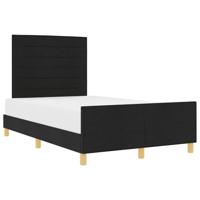 Bedframe met hoofdeinde Zwart 120 x 190 cm Stof - thumbnail