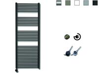 Elektrische Design Radiator Sanicare Plug & Play 172x60 cm Mat Zwart 1127 Watt Met Chroom Thermostaat Links Sanicare - thumbnail