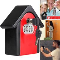 Hut vorm wachtwoord lock opbergdoos veiligheid vak Wandkast veiligheid box (rood) - thumbnail