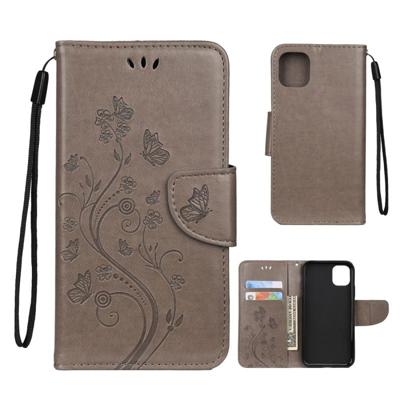 Voor iPhone 11 Pro Max butterfly flower patroon horizontale Flip lederen draagtas met houder & kaartsleuven & portemonnee (grijs) Voor iPhone 11 Pro Max butterfly flower patroon horizontale Flip lederen draagtas met houder & kaartsleuven & portemonnee (grijs)