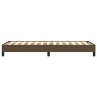 Bedframe zonder matras 90x190 cm stof donkerbruin - thumbnail