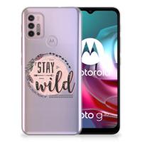 Motorola Moto G30 | G10 Telefoonhoesje met Naam Boho Stay Wild - thumbnail