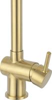 Saqu Shine keukenkraan met hendel en draaibare uitloop geborsteld messing pvd-coating - thumbnail