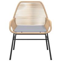 Tuinstoelen 2 st met kussens poly rattan bruin - thumbnail
