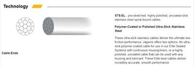 JAGWIRE Road brake cable - elite polished ultra-slick stainless - 1.5x2000mm - sram/shimano
