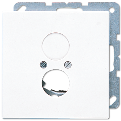 Jung centraalplaat met draagframe voor audio wit LS962WW
