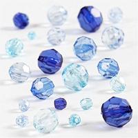 Creativ Company Facetkralen mix blauw harmonie, 45 gram - thumbnail