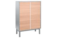 Ladenkast Home ESPRIT Blauw Grijs Polypropyleen Hout MDF 80 x 40 x 117 cm - thumbnail