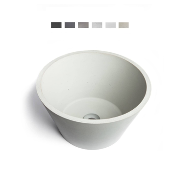 Urbi et Orbi Circum opbouw wastafel 38x26cm antraciet