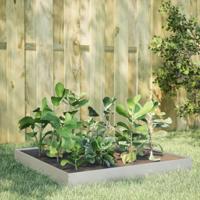 VidaXL Plantenbak verhoogd 100x100x18,5 cm roestvrijstaal - thumbnail