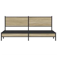 Bedframe zonder matras metaal sonoma eikenkleurig 193x203 cm - thumbnail