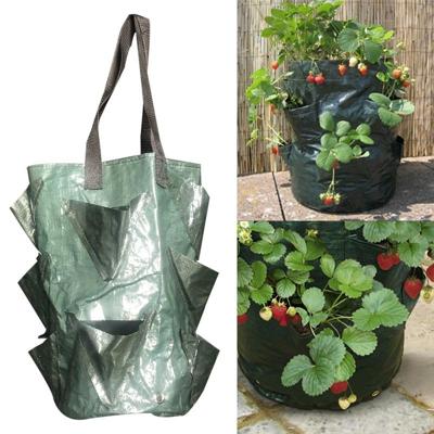 CMD-3 3 gallon opknoping aardbei PE planten tas tuinbouw bloem planten tas (groen)