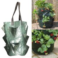 CMD-3 3 gallon opknoping aardbei PE planten tas tuinbouw bloem planten tas (groen) - thumbnail