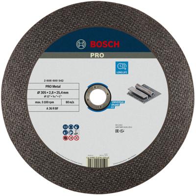 Bosch Accessories 2608600542 2608600542 Doorslijpschijf recht 300 mm 1 stuk(s) Staal