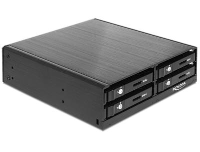 Delock 47220 5,25 mobiel rack voor 4 x 2,5 SATA HDD/SSD