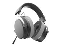 Dark Project ONE VEXO Draadloze 2,4 GHz gaming-headset (grijs) - over-ear hoofdtelefoon, 500 mAh, 3,5 mm aansluiting, omnidirectionele microfoon, metalen frame (compatibel met pc, PlayStation, XBOX, - thumbnail