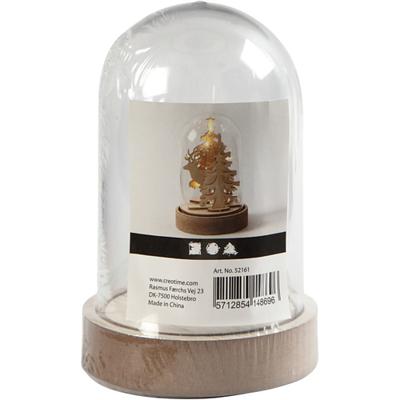 Creativ Company Stolp op houten voet, h: 12,5 cm, d 8 cm, 1 doos Creativ Company Stolp op houten voet, h: 12,5 cm, d 8 cm, 1 doos