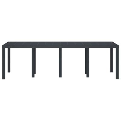 Tuin tafel Anthraciet 250 x 100 x 73 cm van poly rattan