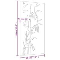 Wanddecoratie tuin bamboe-ontwerp 105x55 cm cortenstaal - thumbnail