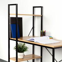 Bureau met plank Max Home Staal Melamine spaanderplaat 100 x 120 x 52 cm - thumbnail