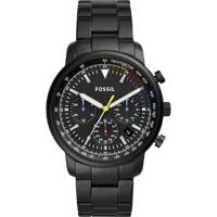 Fossil Goodwin chronograaf zwart roestvrij stalen horloge 44 mm FS5413 - thumbnail