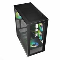 Sharkoon rebel c60 rgb midi tower behuizing (zwart | 2x usb-a | 1x usb-c | rgb | tempered glass) - thumbnail