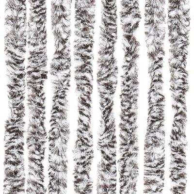 VidaXL Vliegengordijn 90x200 cm chenille bruin en beige