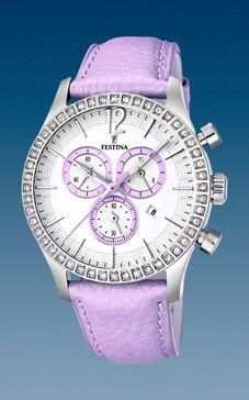 Horlogeband Festina F16590-3 Leder Paars 22mm Horlogeband Festina F16590-3 Leder Paars 22mm