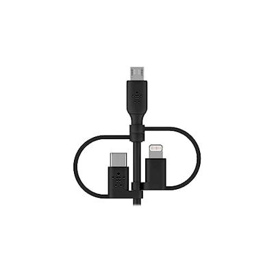 Belkin universele kabel (3-in-1 USB-C-, Lightning- en Micro-USB-laadkabel) Laad smartphones, tablets, powerbanks en meer op (1 m)