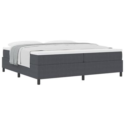 Boxspring bed Donkergrijs en Wit 203 x 200 x 60 cm