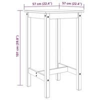 3-delige Barset massief grenenhout - thumbnail