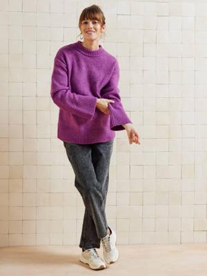 Rechtstreeks zwangerschapsbroek met naadloze band denimgrijs