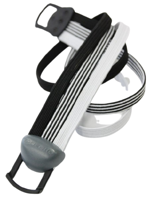 Gazelle Snelbinder trio 28" power - zwart/gestreept wit/wit - thumbnail