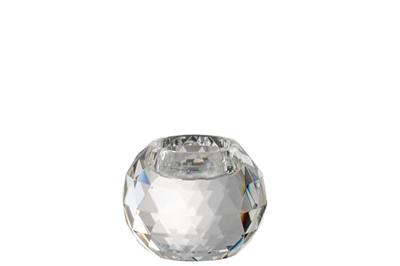 Theelicht bal kristal transparant 8x8x6 cm Jolipa - Hortus