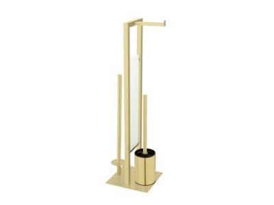 Wenko Toiletrolhouder met toiletborstel Rivalta Gold
