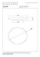 Lucide OLSON - Plafonnière Badkamer - Ø 29 cm - LED - CCT - 1x24W 3000K/6500K - IP44 - Opaal - thumbnail