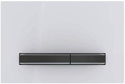 Bedieningsplaat Geberit Sigma 50 voor 2-toets Spoeling Zwart Chroom / Wit Bedieningsplaat Geberit Sigma 50 voor 2-toets Spoeling Zwart Chroom / Wit