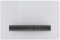 Bedieningsplaat Geberit Sigma 50 voor 2-toets Spoeling Zwart Chroom / Wit - thumbnail
