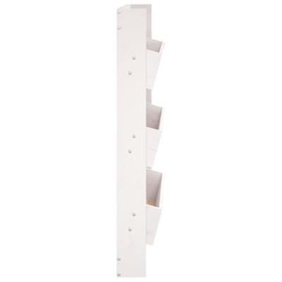 VidaXL Plantenbak wandmontage 3-laags 60x18,5x110 cm grenenhout wit - thumbnail