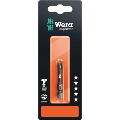 Wera 855/4 IMP DC Impaktor Bits SB, PZ 3 x 50 mm - 1 stuk(s) - 05073962001 Wera 855/4 IMP DC Impaktor Bits SB, PZ 3 x 50 mm - 1 stuk(s) - 05073962001