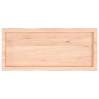 Tafelblad natuurlijke rand 100x40x(2-4) cm massief eikenhout