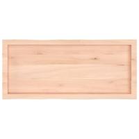 Bureaublad 100x40x4 cm onbehandeld massief eikenhout - thumbnail