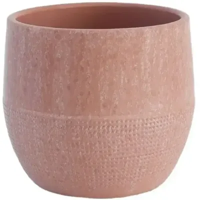 HS Potterie Lugo bloempot keramiek 16x14cm roze