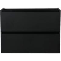 Wiesbaden Marmaris Onderkast 80x45 cm Mat Zwart met 2 Laden - thumbnail