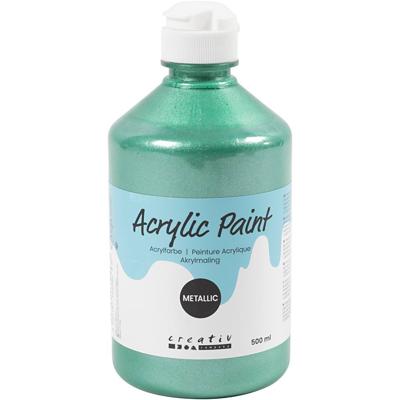 A-color Acrylverf metallic, metallic, groen, 500 ml/ 1 fles