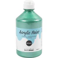 A-color Acrylverf metallic, metallic, groen, 500 ml/ 1 fles - thumbnail