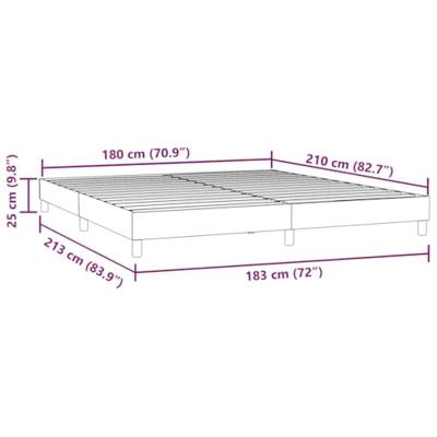 Boxspring zonder matras fluweel donkergrijs 180x210 cm