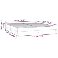 Boxspring zonder matras fluweel donkergrijs 180x210 cm - thumbnail
