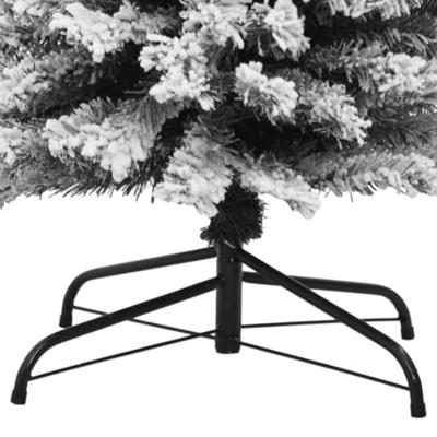 Kunstkerstboom met sneeuw smal 240 cm PVC groen